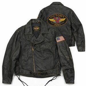 Hein Gericke x Victory Motorcycles x Polaris Leather Biker Jacket Men's Large